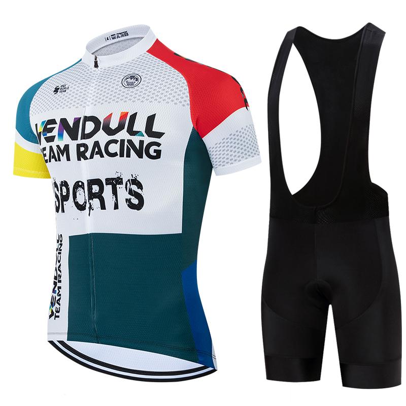 Cycling Jersey Set Summer Ropa Ciclismo Men's Bicycle Cycling Clothing Color Blocking Mountain Bike Jersey Sportswear Suit