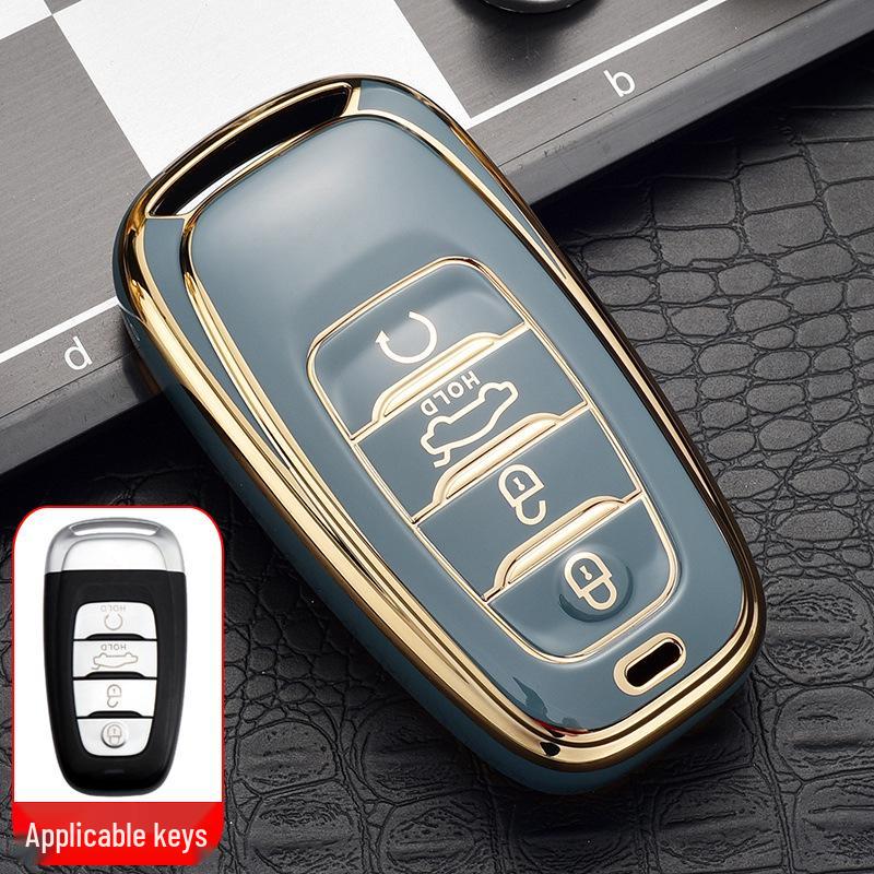 High-end Hongqi Key Case: Full Wrap, Anti-Drop, Personalized Protection for H5/EHS9 Cars