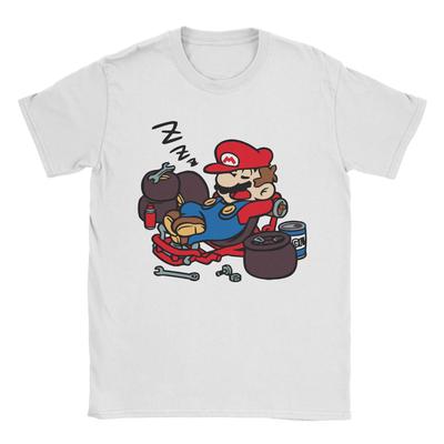 Humorous Cartoon Super Marios TShirts for Men Women Crewneck Cotton T Shirt Short Sleeve Tee Shirt Plus Size Tops