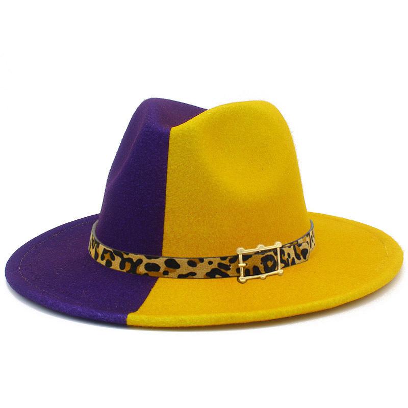 New Double-color Autumn and Winter Thermal Top Hat, Men's and Women's Woolen British Style Jazz Hat, Fashionable and Personalized Gentleman's Hat