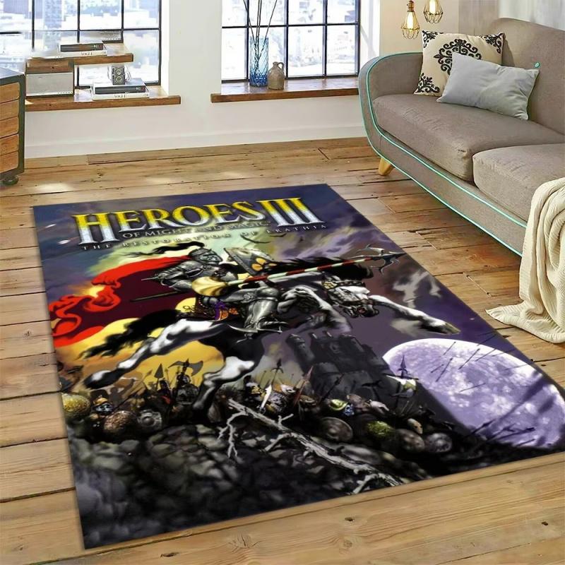 HD Heroes of Might and Magic Retro Games Rug Carpet for Living Room Bedroom Decor,Floor Mat Non-slip Decoration for Sofa Doormat