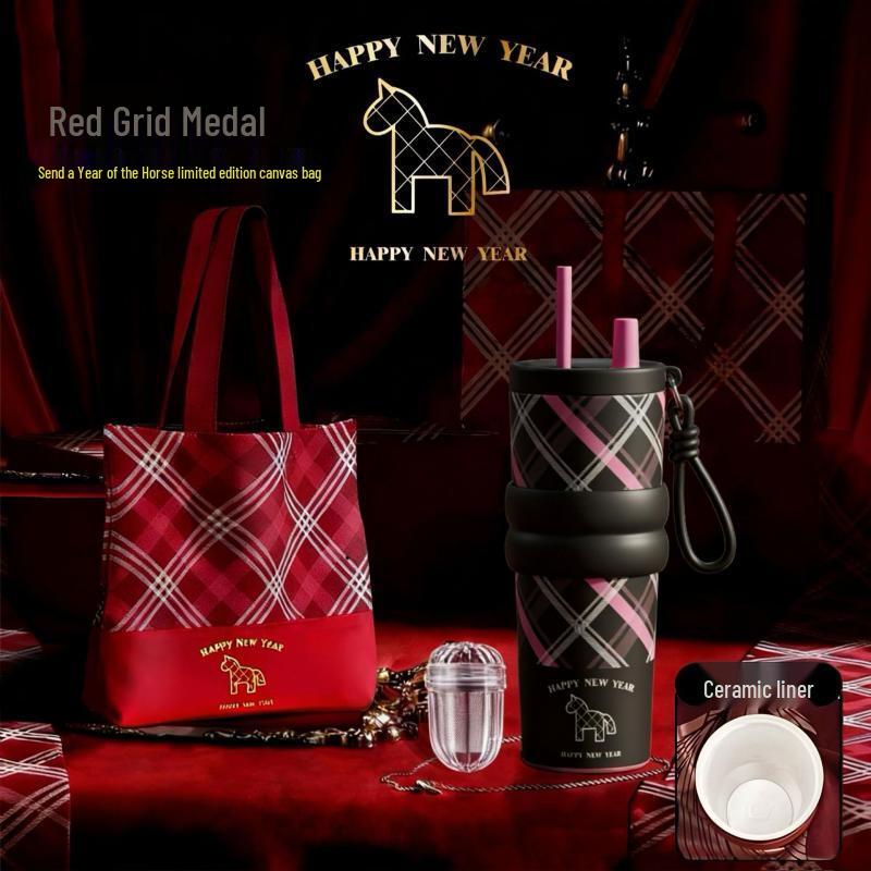 Shangqi Ceramic Lined Insulated Straw Tumbler