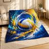 Volleyball Burst Plush Throw Blanket Action Sports Decor