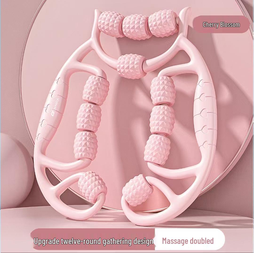 

12-колесный пенороликовый массажер для ног - инструмент для расслабления мышц и похудения для йоги