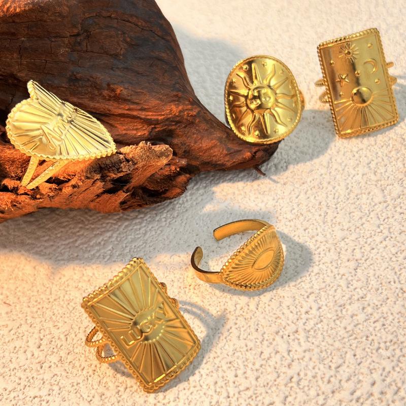 18K Stainless Steel Rings for Women Men Gold Color Never Fade Luxury Classic Rings Wedding Couple Rings Jewelry Free Shipping