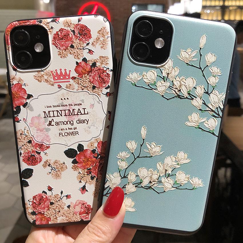 3D Relief Phone Case For Huawei Nova 10 SE Case Floral Silicon Cover For Huawei Nova 10 Pro Case Nova10 SE / 10 Pro / Nova 10z