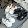 Girls British style leather shoes Spring and Autumn 2025 new black foreign style little girl loafers soft sole children's beanie shoes