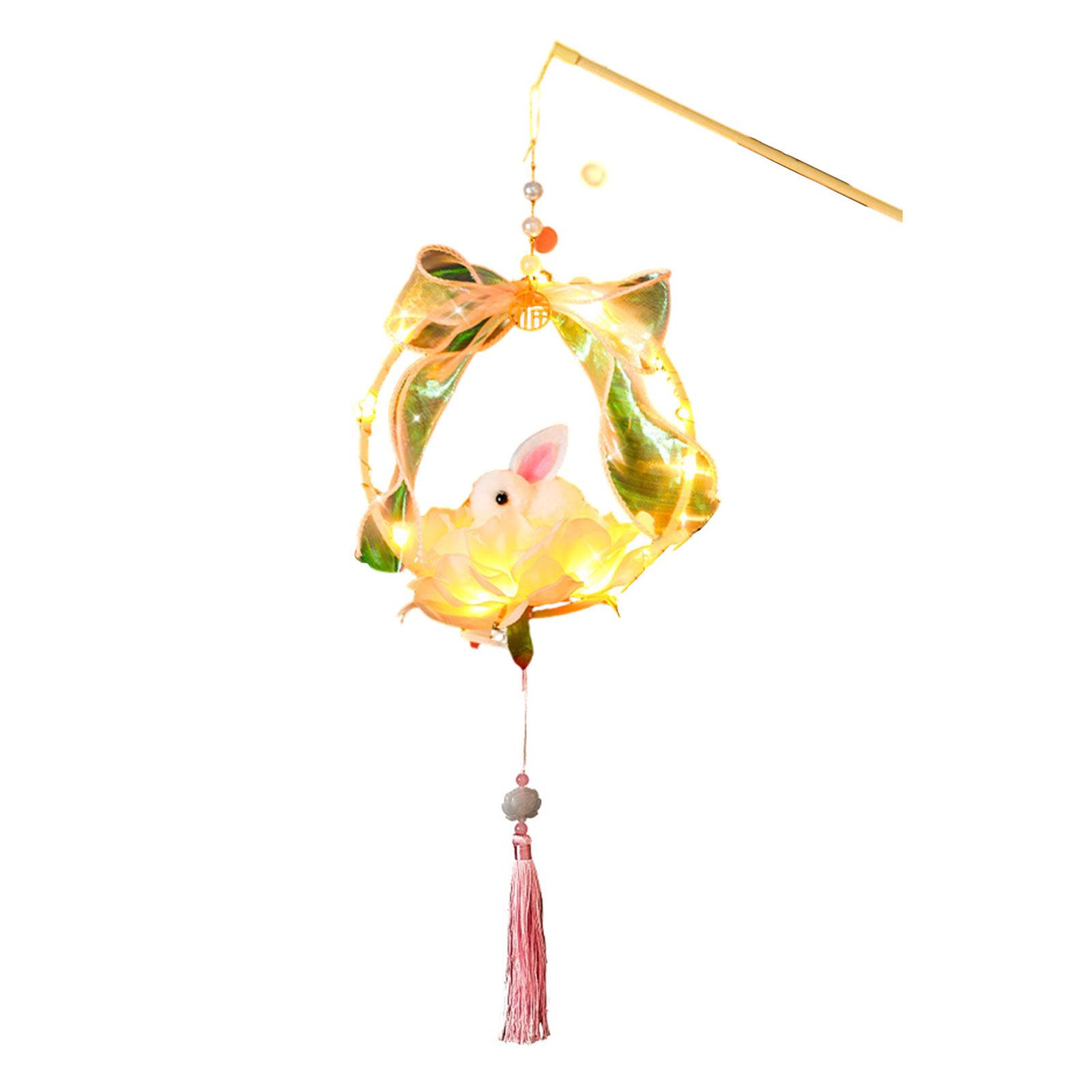 

Ручное китайское украшение в виде кролика, отличительный набор фонарей в виде кроликов для осеннего фестиваля и празднования фонарей J