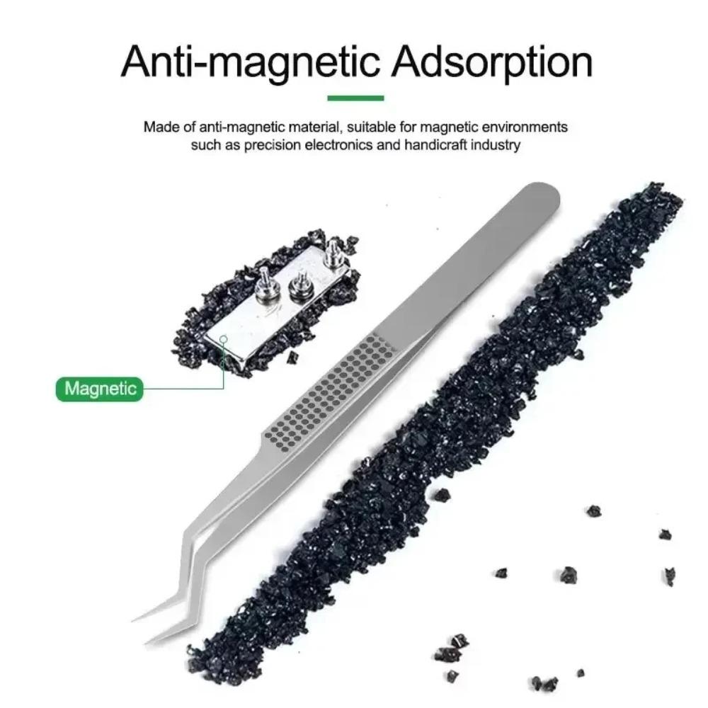 ST-20 Precision Tweezers Curved Tips Chip Tin Placement Positioning for Mobile Phone Circuit Board Repair Tools