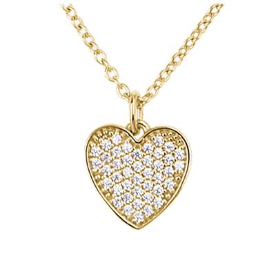 [Q9839] - Halskette 'Love', weißgoldplattiert - 10x10 mm