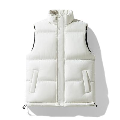 Vests, Men and Women Same Style Stand Collar Large Size Winter Thickened Down Cotton Jacket Vest Cotton Jacket Men