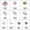 100pcs 10Values Micro Momentary Tactile Push Button Switch Assortment Kit 2 Pins/3 Pins/4 Pins Tact Pushbutton Switches Set