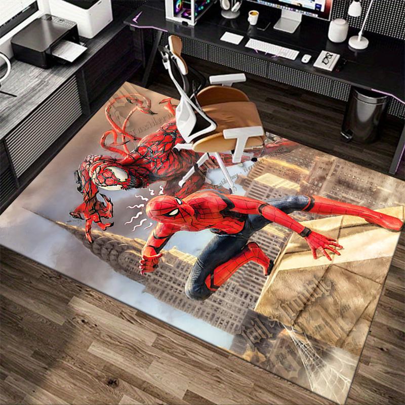 1pc Spiderman Carnage Action Carpet for Playroom Bedroom Living Room Sofa Home Decor,kids Game Area Rug Non-slip Floor Mat Y826145