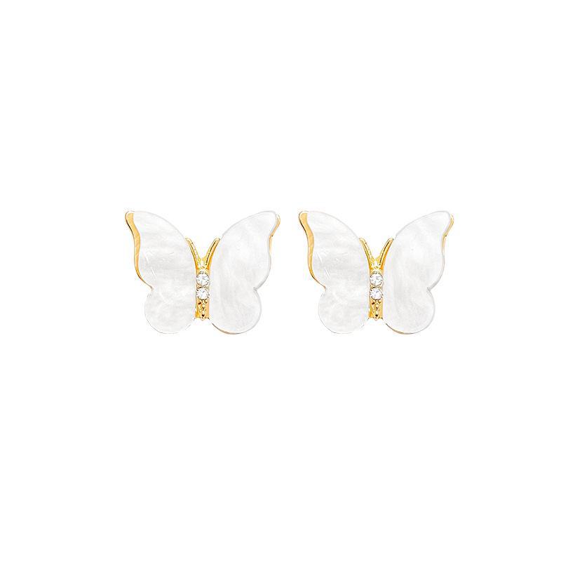 S925 Silver Pearl Butterfly Earrings - Elegant and Versatile Female Accessory