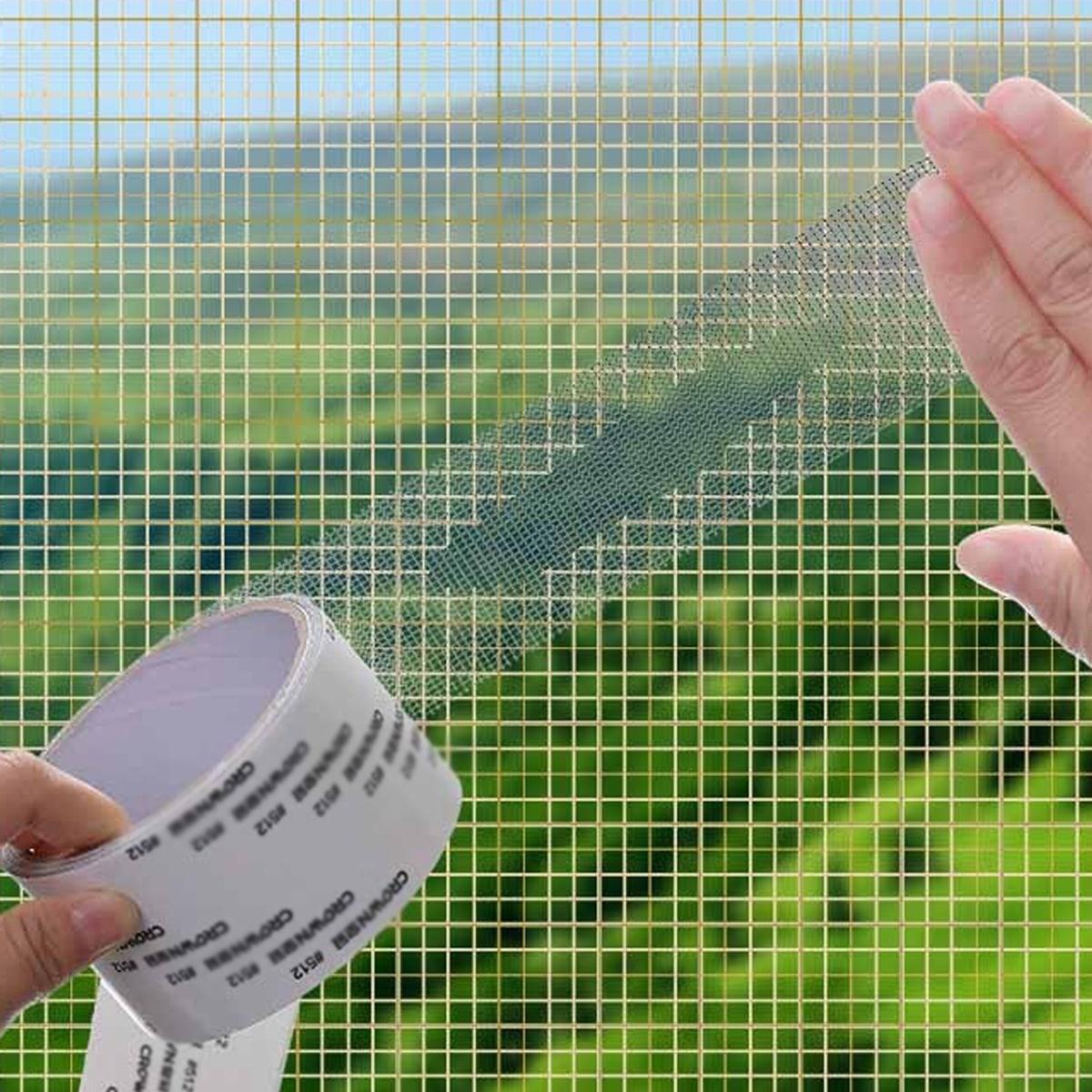 

One roll Window Screen Repair Tape Self Adhesive Mesh Tape Net Door Fix Patch Anti Insect Mosquito Mesh Broken Holes Repairing