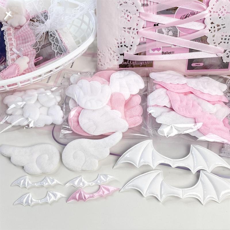 Set Confezione Materiali Colorati Set Accessori Fiocco Rosa La Sacchetto Pittura Copricarte Decorazione Peluche Fai-da-te Orecchie Confezione Materiali Fatti a Mano