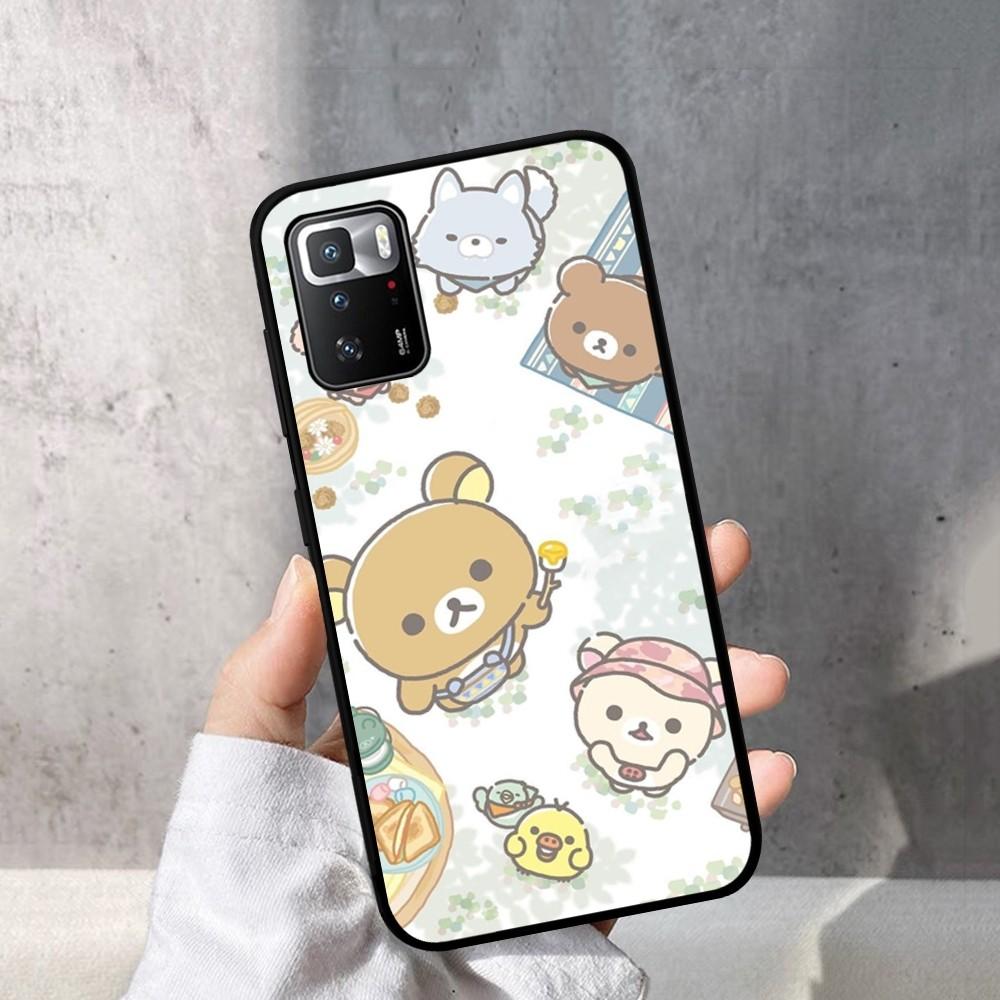 Cute Rilakkuma Phone Case For Redmi Note 4 X 5 A 6 7 8 T 9 9S 10 11 11S 11Epro Poco M3 Pro