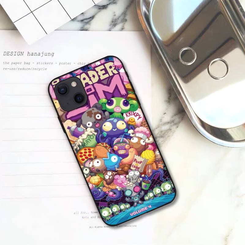 Cartoon Invader Zim Phone Case For iPhone 11 12 Mini 13 14 Pro XS Max X 8 7 6s Plus SE XR Shell