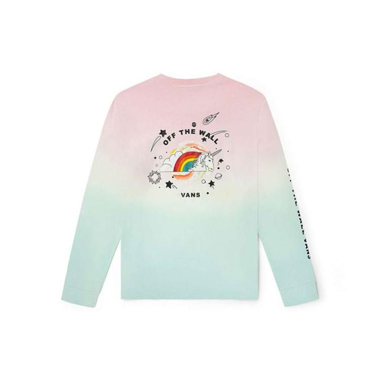 (WMNS) Vans Gradient Rainbow Unicorn Printing Long Sleeves T-Shirt Women s VN0A54LDUUZ XL