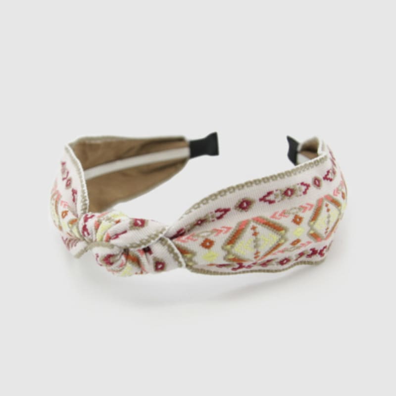 LALA Bohemian Imported Hairband - White