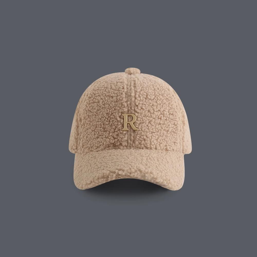 Baseball Cap Winter Hat For Women Men Unisex Letter Metal Logo Imitation Cashmere Keep Warm Simple Casual Winter Caps New Velvet