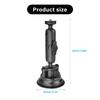 High Stability Car Window Camera Mount with 1/4" Screw 360 Degree Rotation Suction Cup for Sports Cameras Accessories