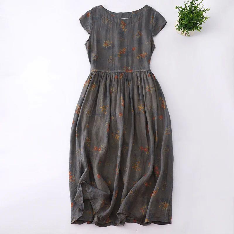 

Printed Drawstring Waist up Dress Women Print Lace up Waist Dress Mixed Color M(M)