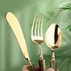 6PCS Luxury Cutlery Set Beautiful Bamboo Knot Tableware for Kitchen Wedding 304 Stainless Steel Creative Dessert Steak Tableware