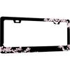 Cherry Blossoms License Plate Frame Beautiful Pink Flowers License Plate Frames Funny Auto Accessory Bracket Stainless Steel License Plate for Women