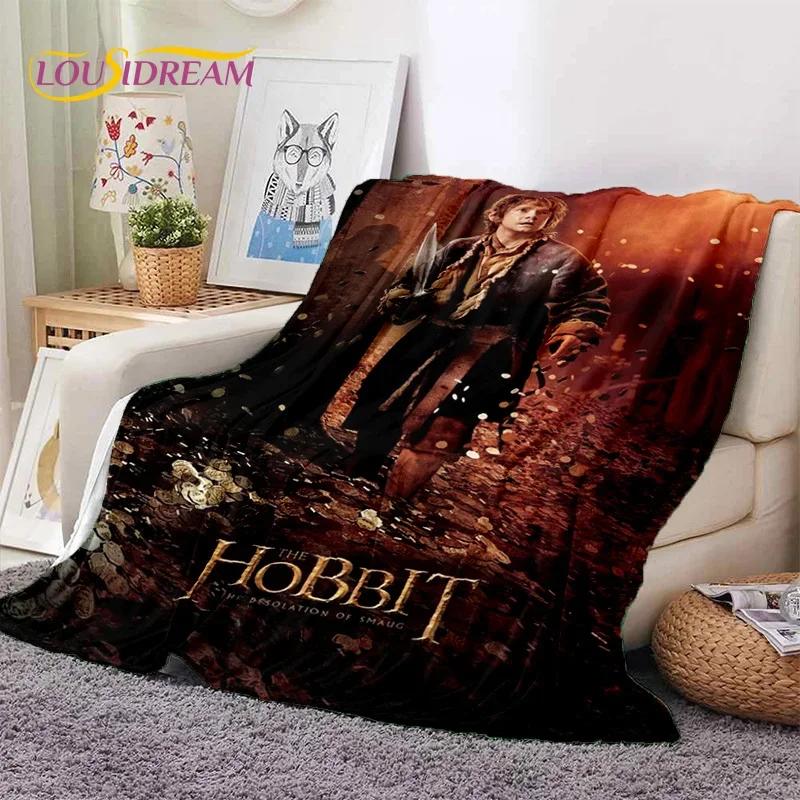 Lord of the Rings Hobbit Movie Soft Flannel Throw Blanket for Bedroom Sofa Picnic Outdoor Leisure Nap Gift