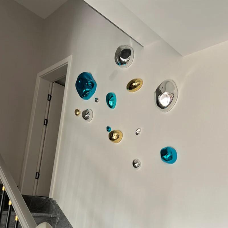Light luxury wall decoration Creative electroplated stone wall decoration Modern handicraft Shopping mall hotel wall pendant