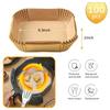 100pcs Air Fryer Special Paper Disposable Fryer Paper Pad Food Silicone Oil Paper High Temperature Oil-absorbing Paper