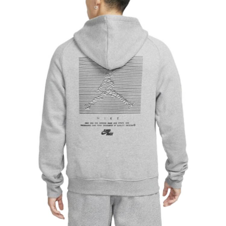 Jordan Logo Print Long Sleeve Sweatshirt Men Sweatshirt Grey DJ0212-091