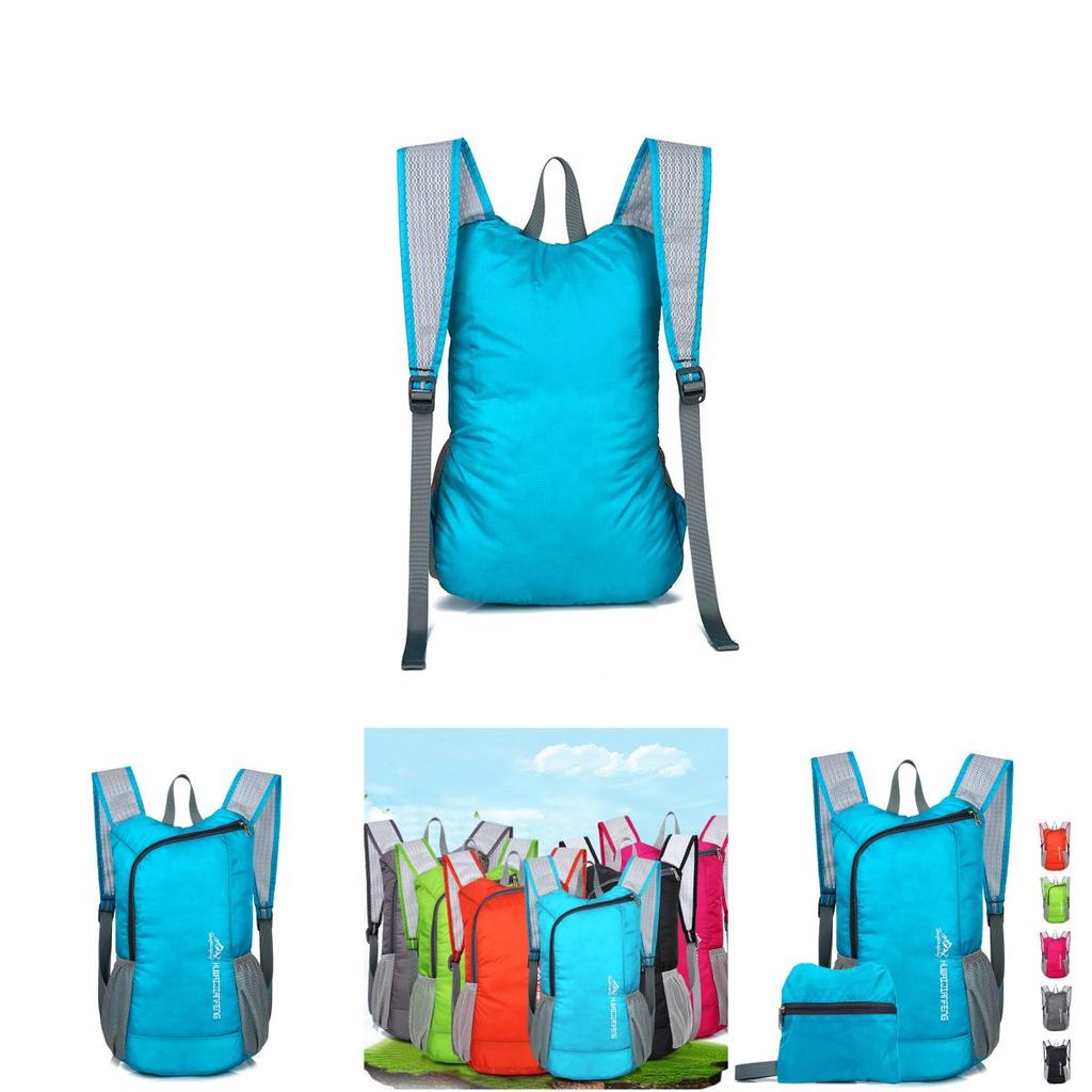 Outdoor Reise Ultraleicht Hauttasche Faltbar Weich Wasserdicht Tragbarer Rucksack Mit Mehreren Staufächern