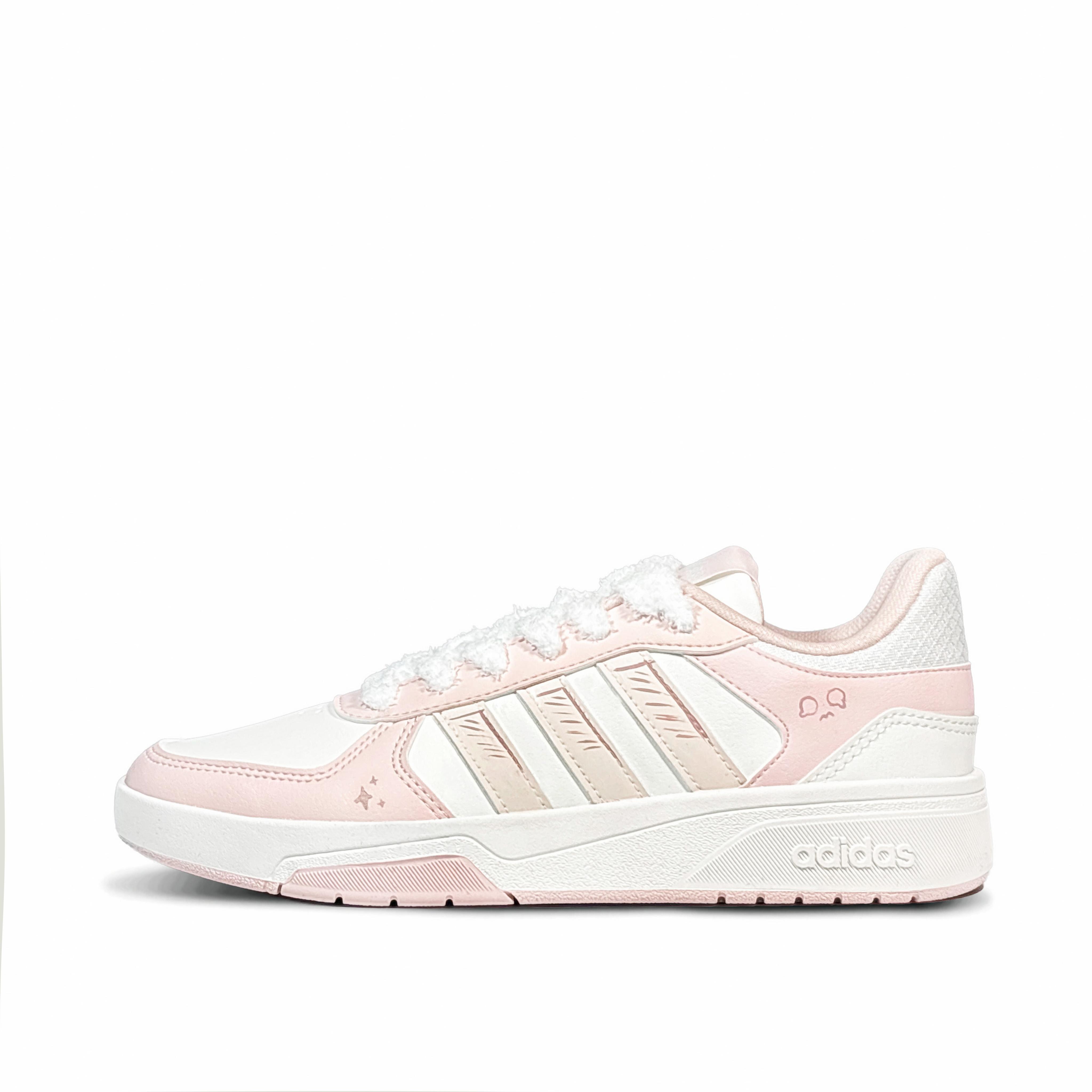 

Adidas COURTBEAT Мягкие и милые Звездное Желание Низкие Кеды для скейтбординга Унисекс Розовый Белый KI6785(Команда-814) 36