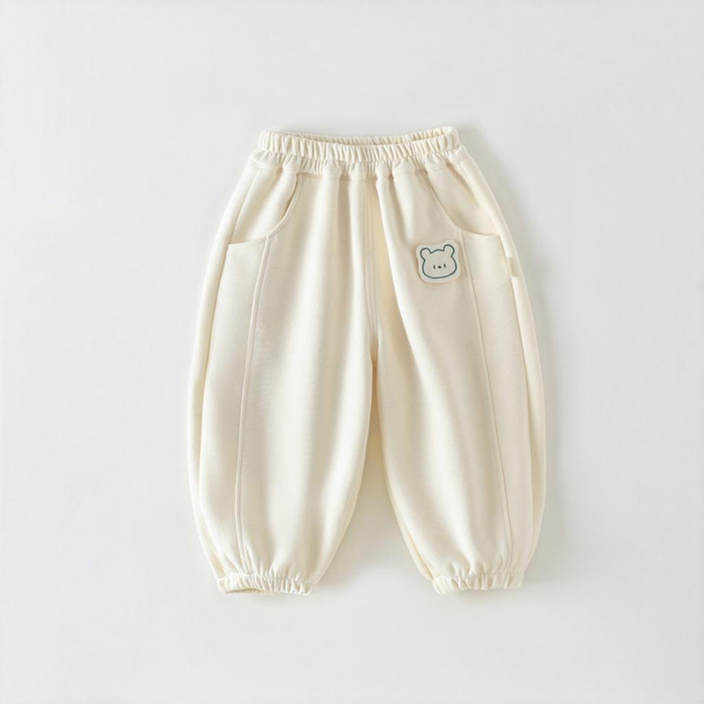 Kids' Stylish Color Sweatpants with Pockets and Elastic Cuffs for Boys and Girls