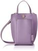 VIOLAd ORO VIOLAd'ORO Mini Pochette Crossbody Bag Purple Leather Shoulder Pouch with Sub-Bag Compact Handbag