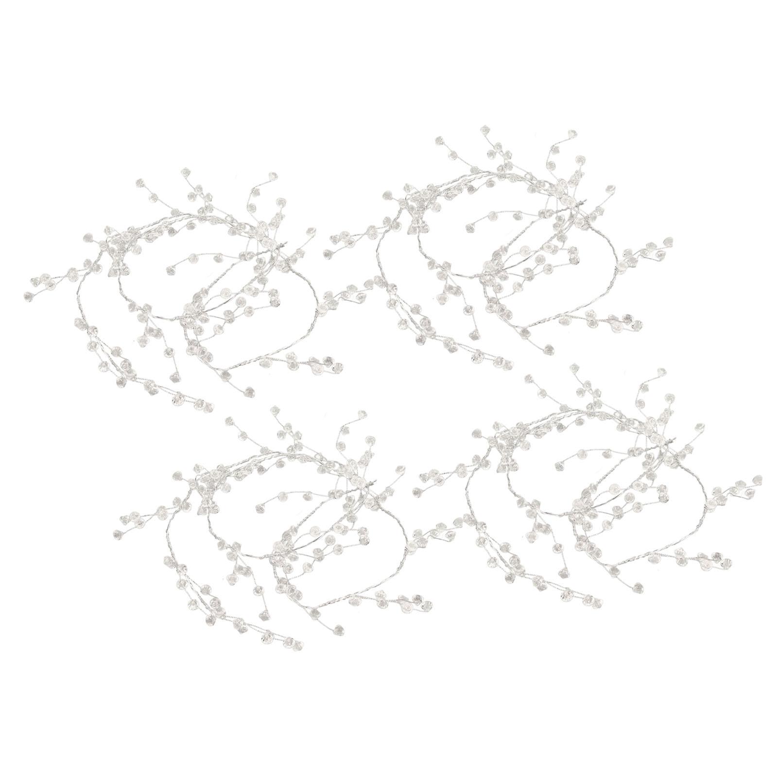 

4 шт. Хрустальная гирлянда из бусин длиной 49,2 дюйма Прозрачная Романтичная Элегантная Хрустальная гирлянда для вечеринки