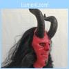 Máscara de Látex de Hellboy Para Halloween y Navidad Fiesta de Disfraces de Terror Decoración