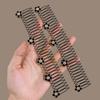 Vintage křišťálové elastické spony do vlasů Trendy černé hřebínkové spony Spona do vlasů Barrette Boční vlásenky Pro ženy Pokrývka hlavy Dětské doplňky do vlasů