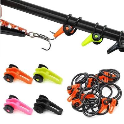 10pcs Fishing Lure Keeper Set - Secure Jig Hook Holders For Rod Tool Organization And Bait Casting 