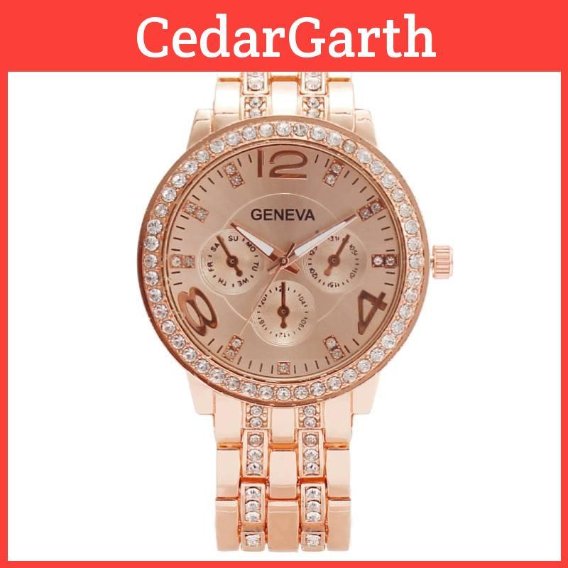 Silver Gold Rose Gold Womens Quartz Wristwatch With Fold Clasp And Classic Design