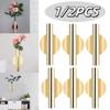 1/2pcs Metal Wall Hunging Vase Modern Creative Flower Pot Wedding Golden Decoration For Home Living Room Wall Flower Vase Rack