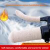 Simulated Plush Grip Glove Motorcycle Handle Cover For Winter Thick Warm Handle Gloves Covers Universal Scooters Hand Warme R9P5