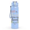 1PC Trust In Jehovah Floral Wreath 750ml Color Plastic Sports Water Bottle Leakproof Flip Straw Lid Suitable for Sports Office Home Use