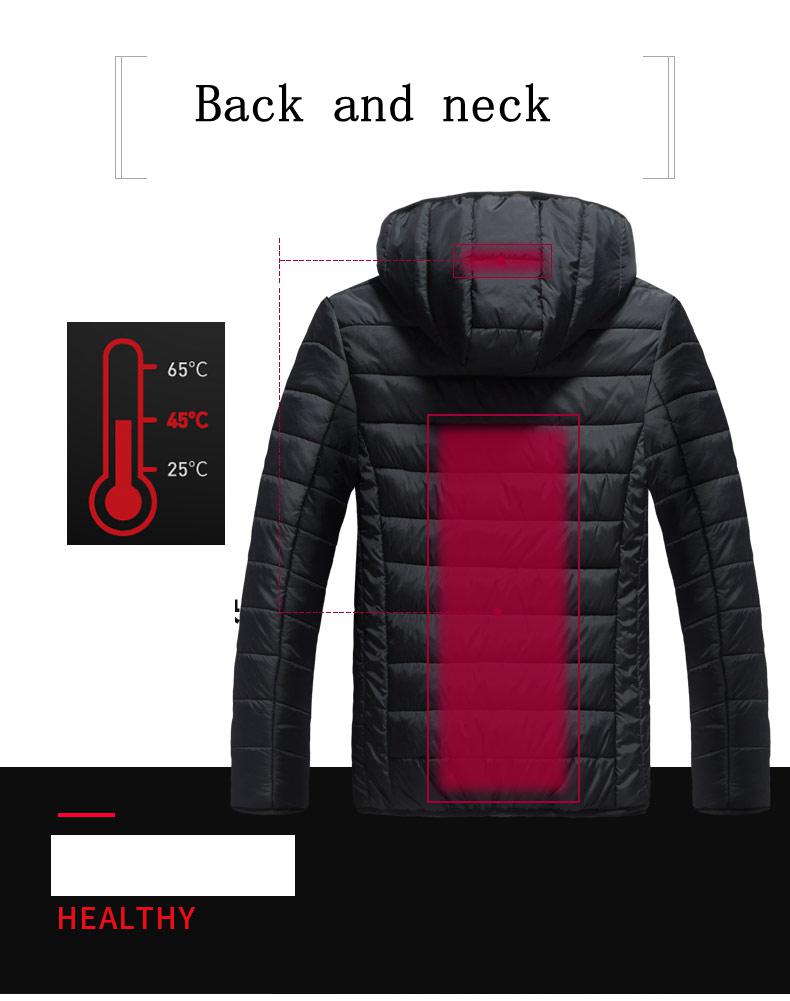 USB-Powered Heated Winter Coat: Smart 11-Zone Temperature Control for Men and Women