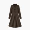 EICHITOO Women's Faux Two-Piece Long-Sleeve Winter Dress