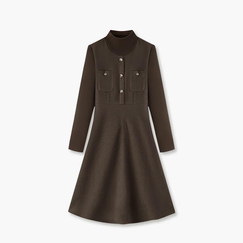 EICHITOO Women's Faux Two-Piece Long-Sleeve Winter Dress