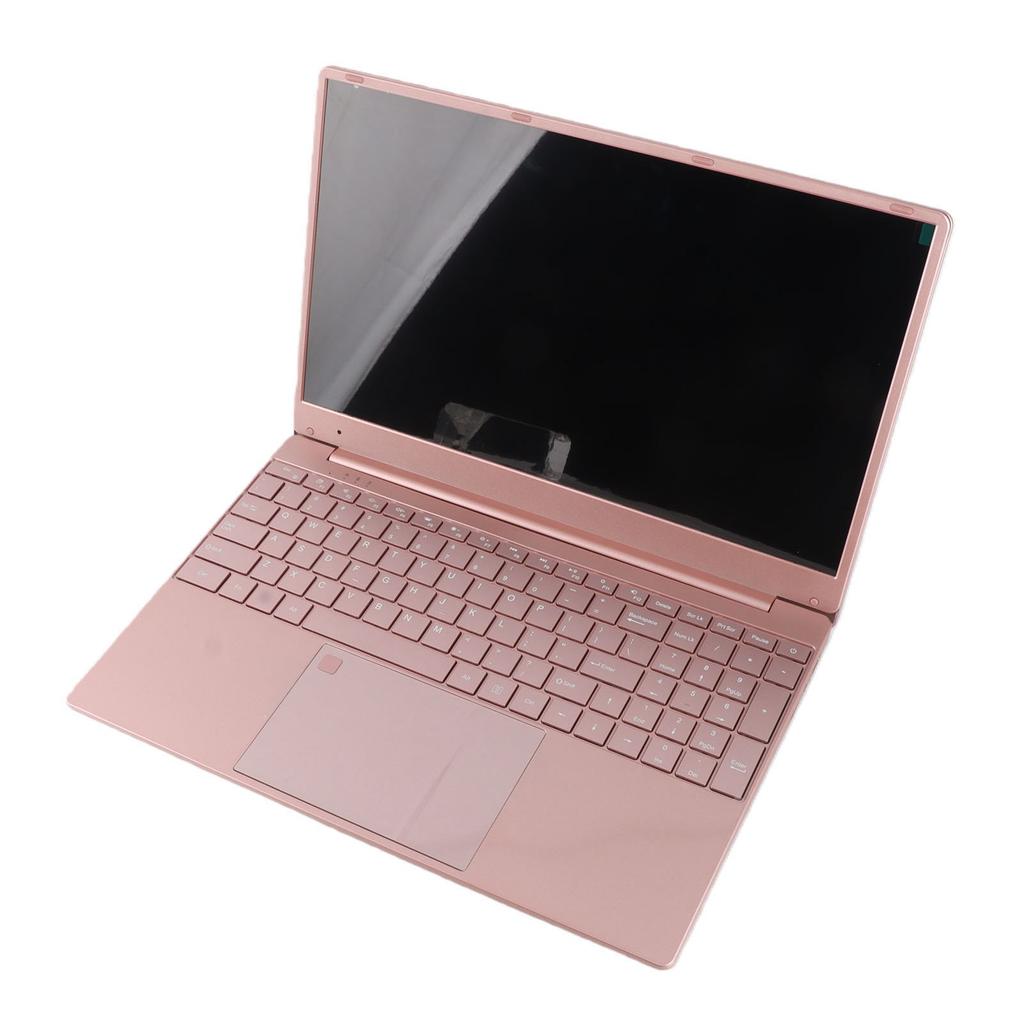 15.6 Inch Laptop for N5095CPU for Win 11 System 2.4G 5G WIFI 12GB RAM Pink Laptop with Fingerprint Backlit KB