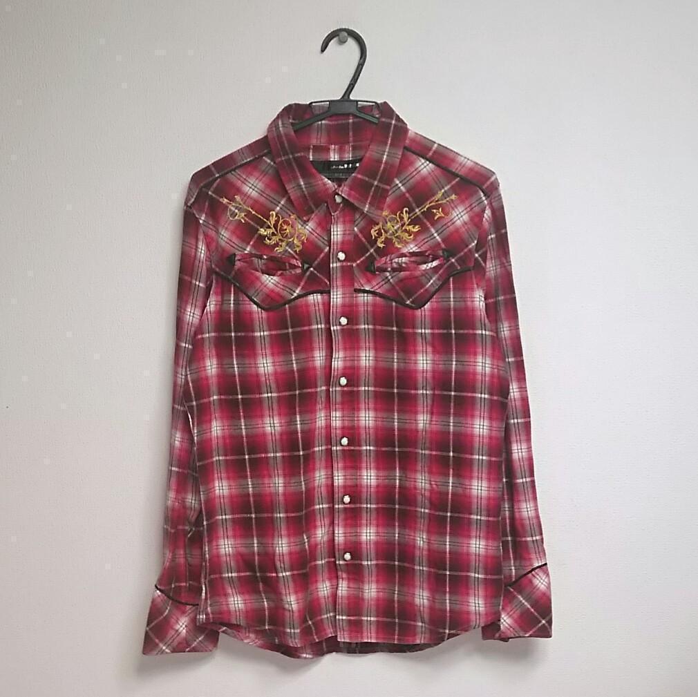 

[USED] Red check shirt recommended for Y2K, hosts, yankees, and K-pop fans